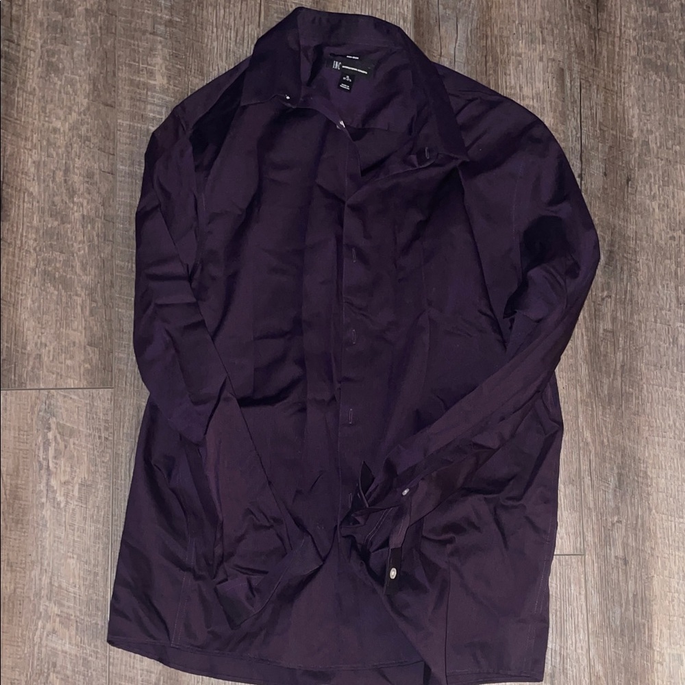 INC International Concepts Deep Purple Dress Shirt